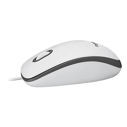 Logitech M100 Kablolu Optik Mouse Beyaz 910-006764