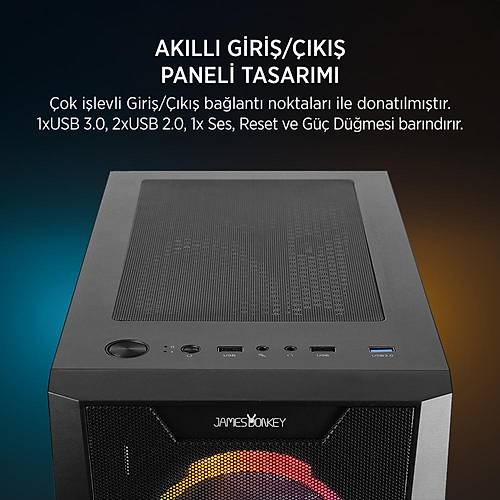 James Donkey Helix H800 4XRBW 650W Gaming ATX Kasa