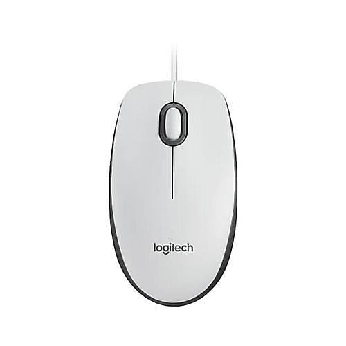 Logitech M100 Kablolu Optik Mouse Beyaz 910-006764