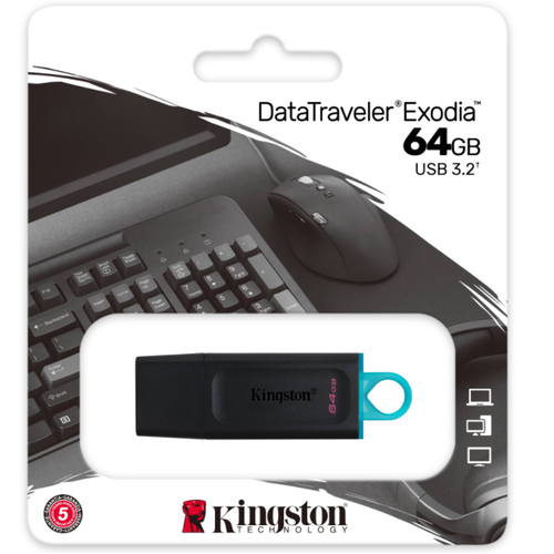 Kingston 64GB Exodia Usb3.2 Gen1 DTX/64GB Usb Bellek