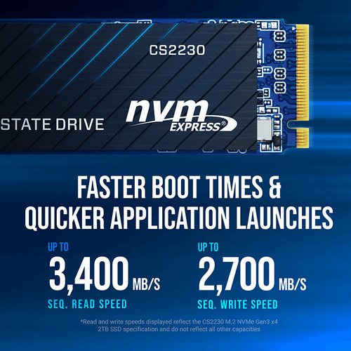 PNY CS2230 2TB 3300/2500Mbs NVMe PCIe M.2 SSD (M280CS2230-2TB-RB) Ssd