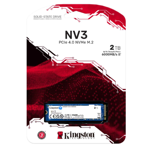 Kingston 2TB NV3 M.2 NVMe PCIe 4.0 SNV3S/2000G 6000/5000MB Ssd
