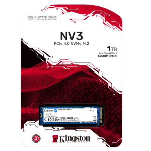 Kingston 1TB NV3 SNV3S/1000G M.2 NVMe PCIe 4.0 6000/4000MB Ssd