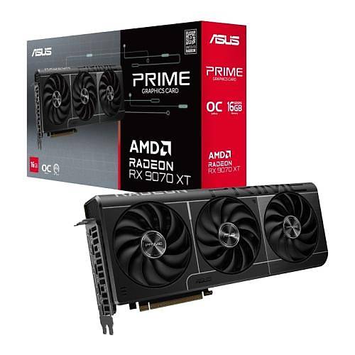 ASUS PRIME-RX9070XT-O16G-AMD-RADEON-RX 9070 XT-16GB GDDR6-256bit--OC-HDMI-3xDP-EKRAN KARTI