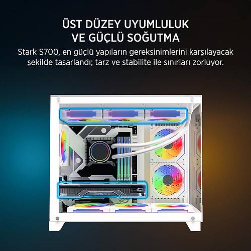 James Donkey Stark S700 650W Beyaz Micro Atx Gaming Kasa