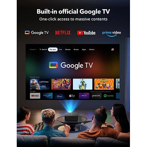 TaoTronics TT-SP011 700 ANS 1920x1080 FHD Kablosuz Ta��nabilir Smart LED Projeksiyon Cihaz� 