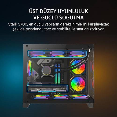 James Donkey Stark S700 650W Siyah Gaming mATX Kasa