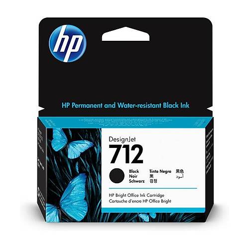 HP 3ED70A (712) SIYAH 38 ML GENIS FORMAT MUREKKEP KARTUSU