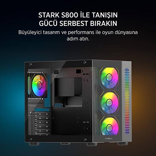 James Donkey Stark S800 750W Siyah Gaming ATX Kasa