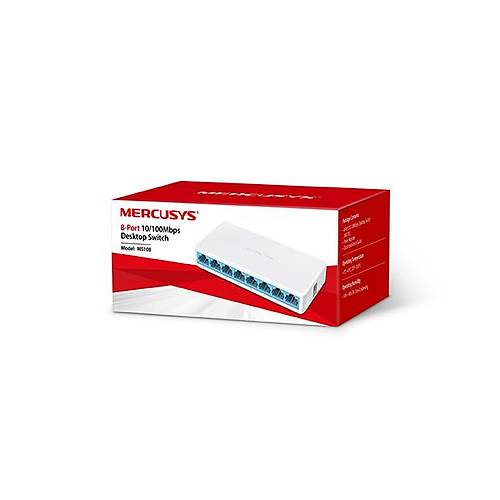 TP-L�NK MERCUSYS MS108 8PORT 10/100 Y�NET�LEMEZ SW�TCH
