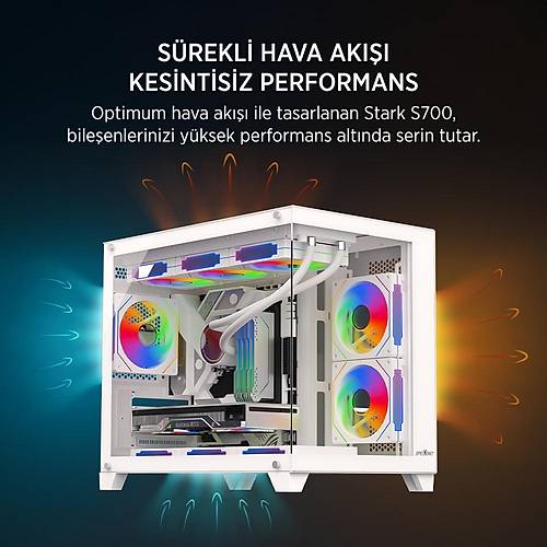 James Donkey Stark S700 750W Beyaz Gaming Micro Atx Kasa