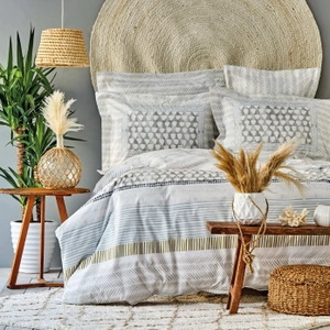 Karaca Home Lavero A��k Gri Pamuk �ift Ki�ilik Nevresim Tak�m�