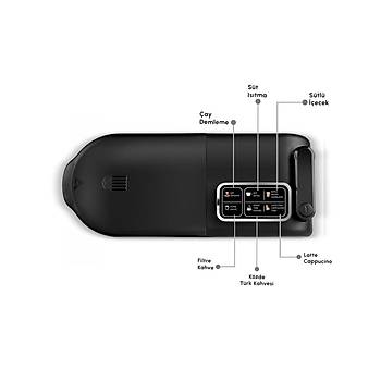 Karaca Hatr Plus Barista 6 in 1 Latte Cappuccino ve Kzde Trk Kahve Makinesi Black Silver