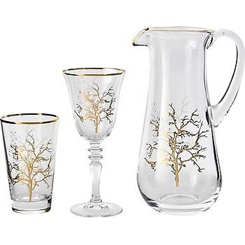 Karaca Autumn 25 Par�a Gold Bardak Seti