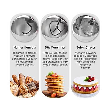 Karaca Mastermaid Chef Ultra D2000W Dijital Ekranl Hamur Yourma Makinesi Matte Black 7L