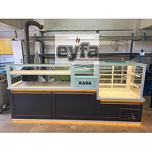 B�reklik Ve Pasta Dolab� Kasa b�l�ml� Beyaz