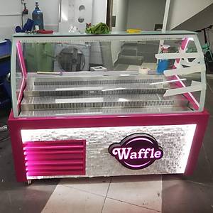 Waffle Tezgahı Taş Dekorlu