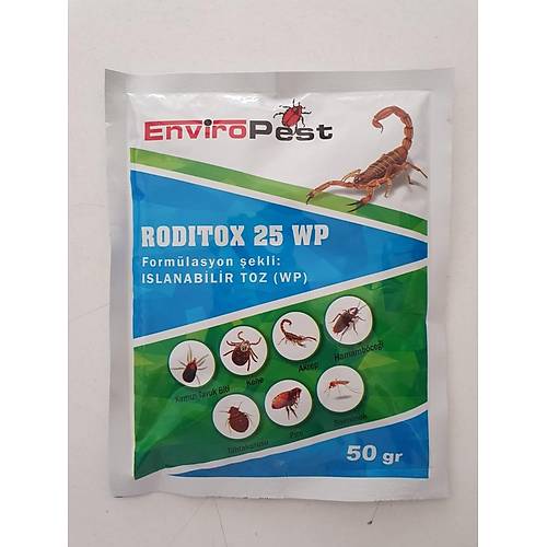 Roditox 25 Wp K�rm�z� Tavuk Biti Ha�ere Ilac�;kene, Akrep,hamamb�ce�i 100 Gr