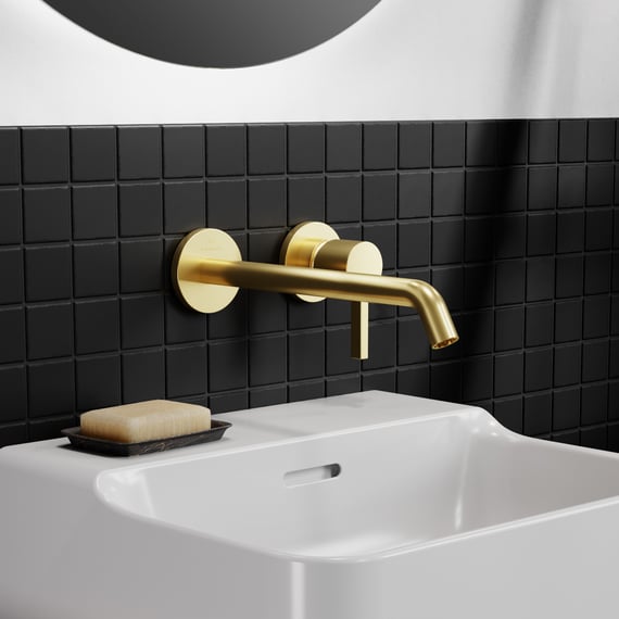 Ideal Standard Joy Ankastre Lavabo Bataryası  22 Cm+ İç Set Krom Altın A7379A2-A1313NU