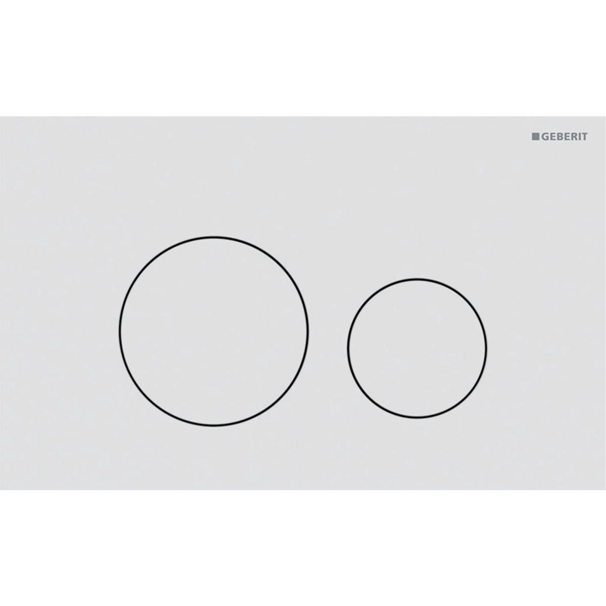 Geberit Kumanda Kapağı Sigma40 Round - Çift Basmalı Beyaz Cam  115.628.SI.1
