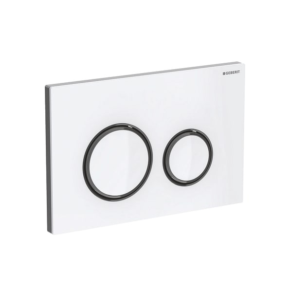 Geberit Sigma 50 Round (Eski Sigma21) Siyah Krom Buton- Beyaz Cam-Siyah Krom 115.651.SI.1