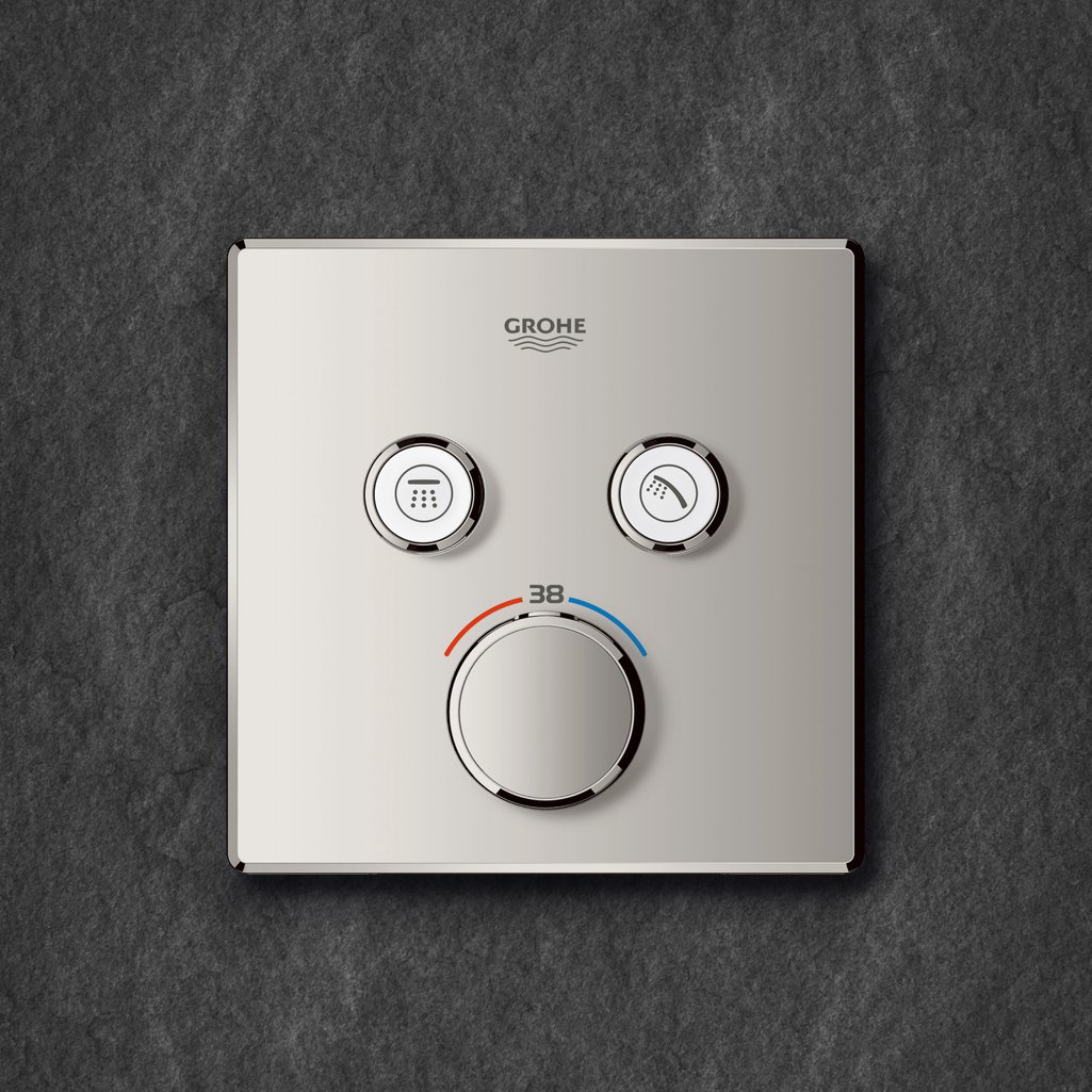 Grohe Grohtherm SmartControl Çift valfli akış kontrollü, ankastre termostatik duş bataryası Paslanmaz Çelik 29124DC0