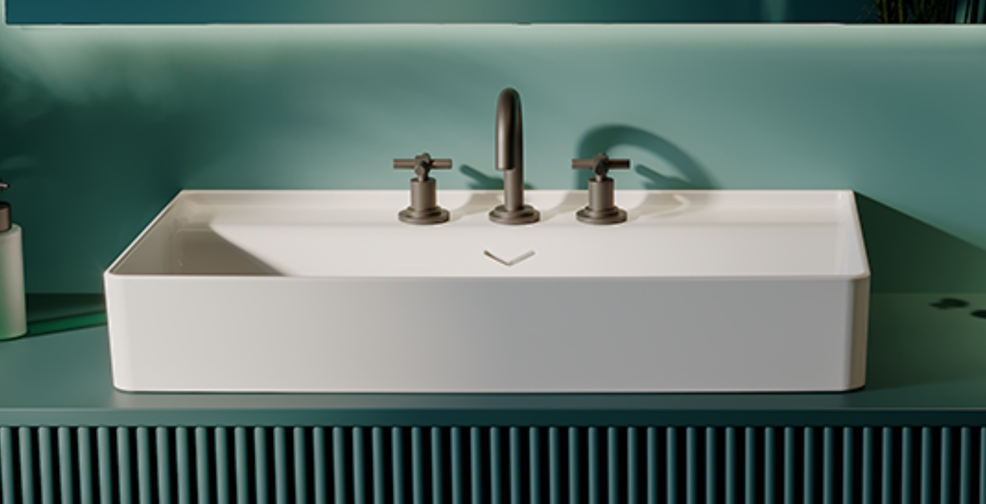 ISVEA VEA 101 CM TEZGAH ÜSTÜ LAVABO 10VA55101-2L MAT BEYAZ