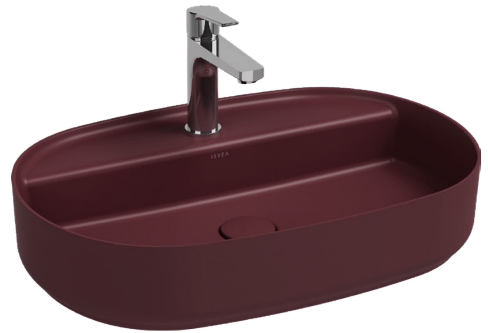 ISVEA İNFİNİTY BATARYA DELİKLİ T.Ü 60CM LAVABO BORDO 10NF65060-2R