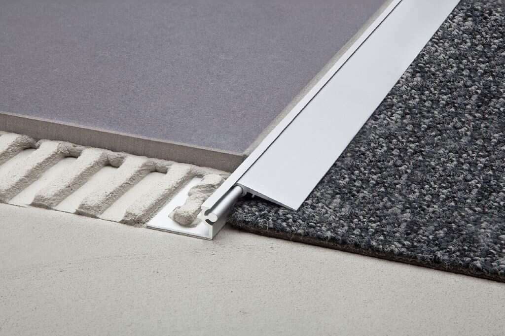 Schlüter Reno V Değişken Sabitleme kanatlı geçiş profili 2,5 mt