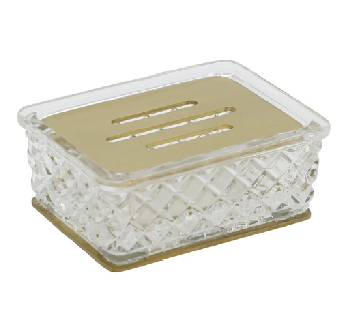 Aksy Pirinç Setüstü Velmara Sabunluk 8160 Pvd Gold