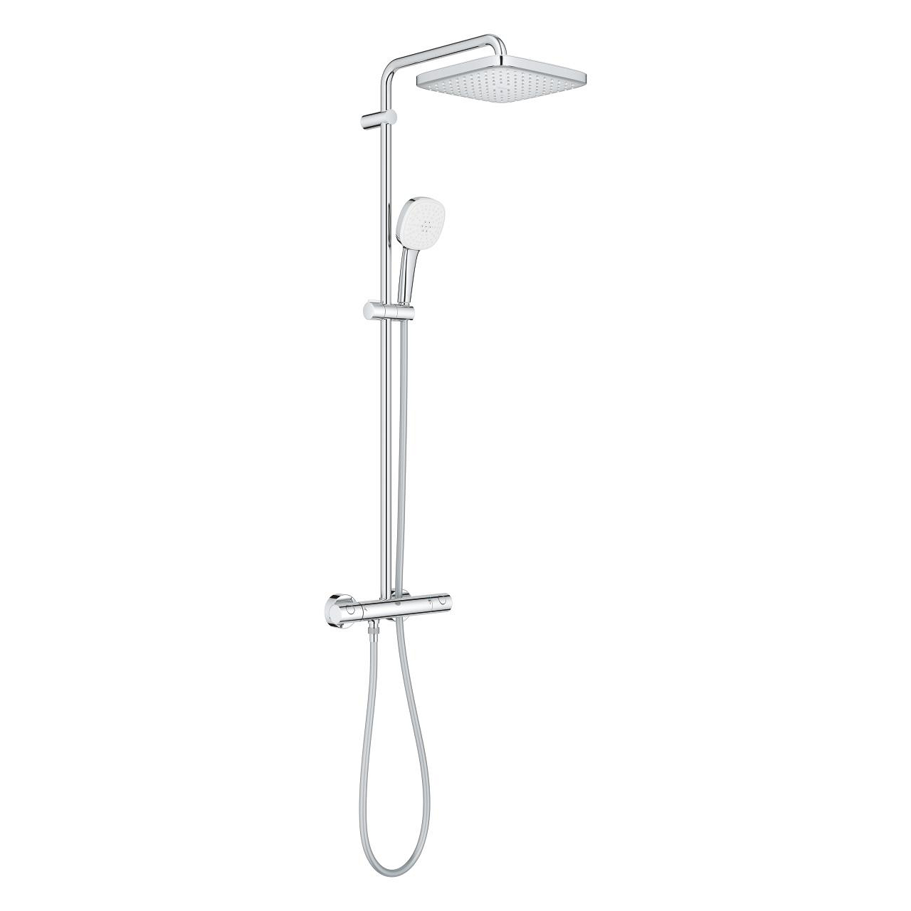 Grohe Tempesta System 250 Cube Duvara monte termostatik bataryalı duş sistemi 26689001