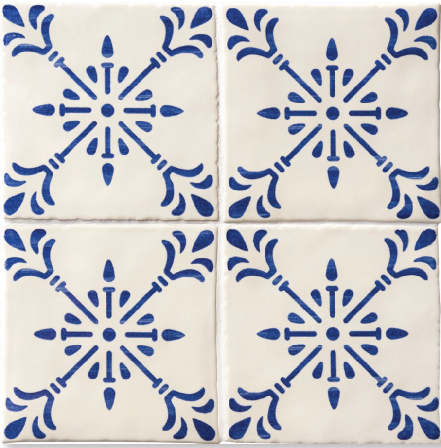 Country 15x15 Chez Blu Auvergne El Yapımı Parlak Seramik