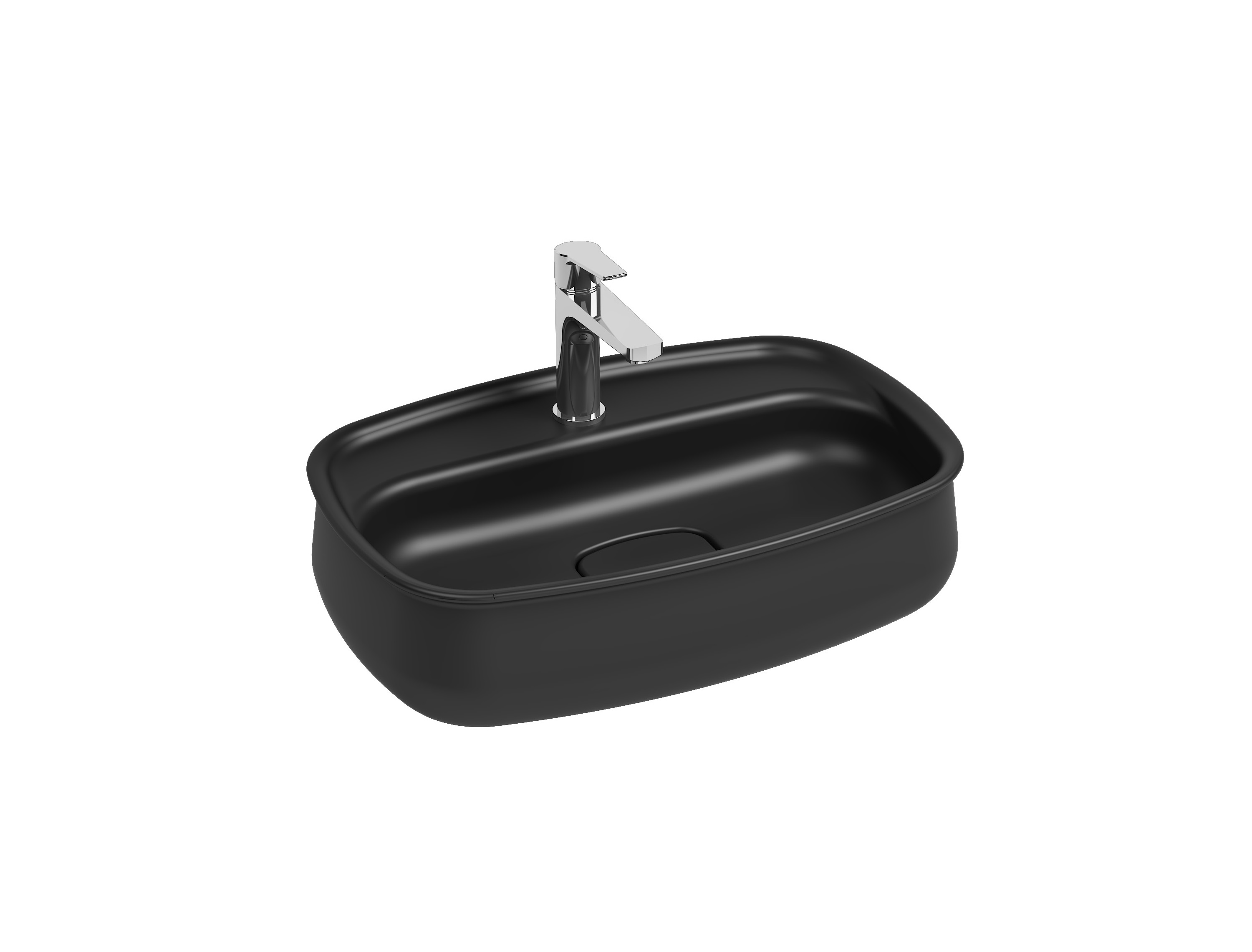 ISVEA FLUIDO TEZGAH ÜSTÜ LAVABO 60 CM SİYAH 10FDS6062I