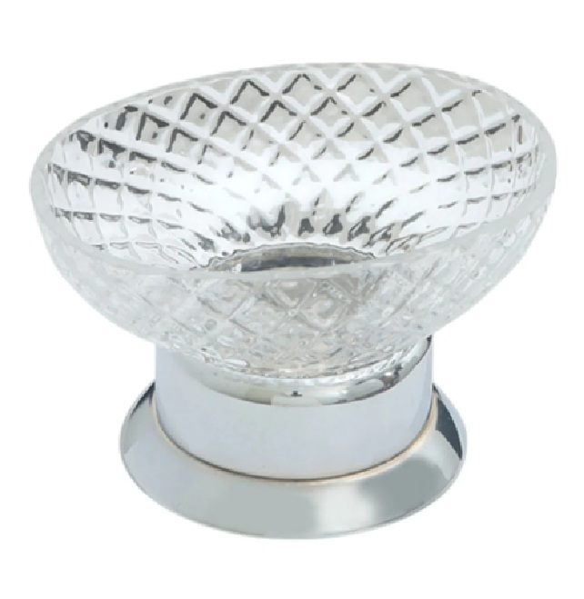 Aksy Pirinç Utopic Setüstü Cam Sabunluk - B Cam 8560 Krom
