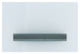 Geberit Kumanda Kapağı Sigma50 Square Çift Basmalı Beyaz / Siyah Krom 115.671.11.2