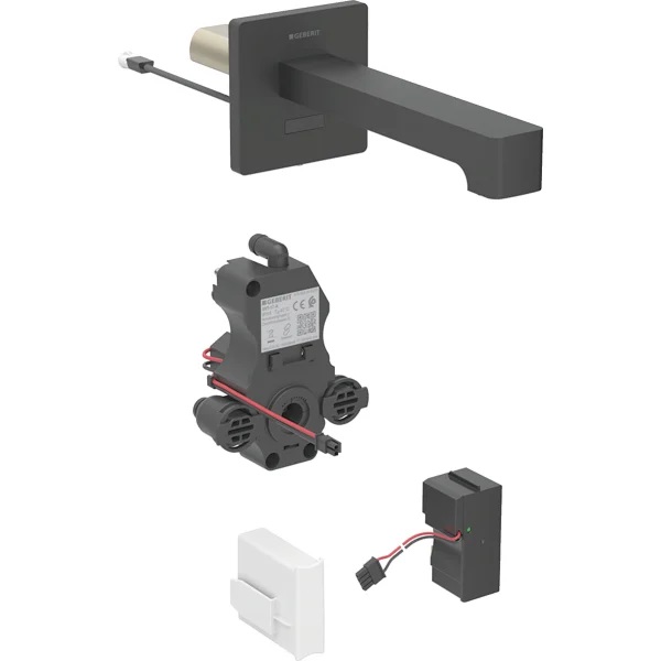 GEBERIT BRENTA 17 CM ANK. FOTOSELLİ BATARYA MAT SİYAH ÇİFT GİRİŞ ELEKTRİKLİ 116.272.14.1 + MONTAJ ELEMANI