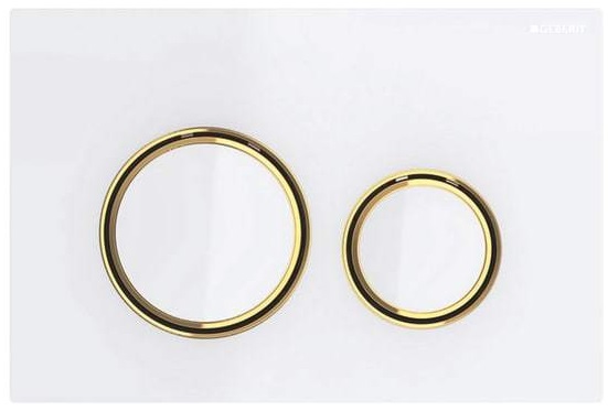 Geberit Sigma 50 Round (Eski Sigma21) Prinç buton- Beyaz Cam Yüzey 115.652.sı.1