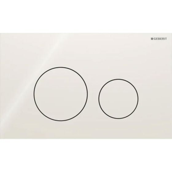 Geberit Kumanda Kapağı Sigma40 Round - Çift Basmalı Kum Grisi Cam 115.628.JL.1