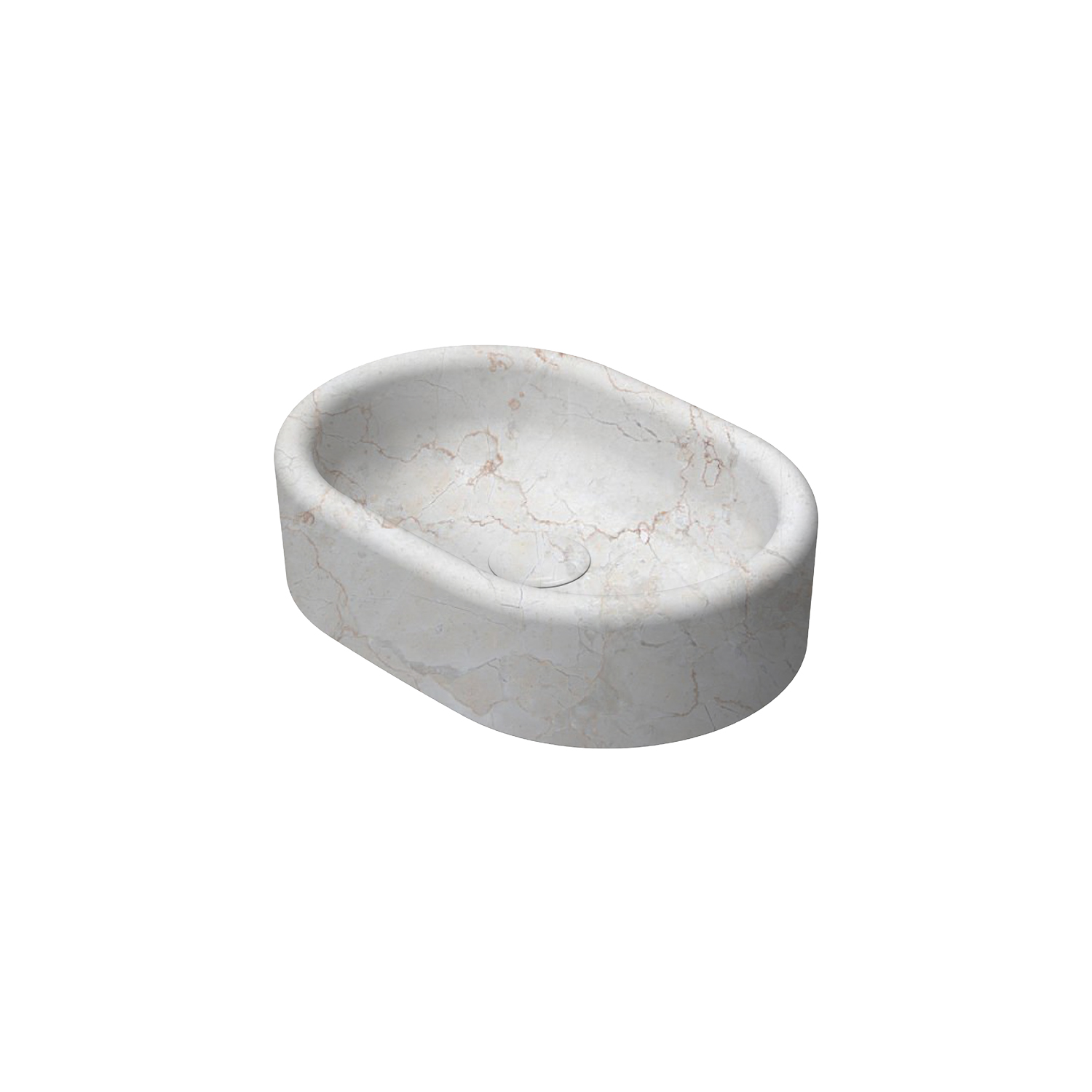 ISVEA Curvo Travertino Desenli Lavabo 60 cm 10CR66060-TRV
