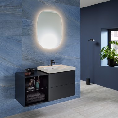Geberit One Serisi Banyo Mobilya Seti 75cm 505.262.00.8 Mat Siyah