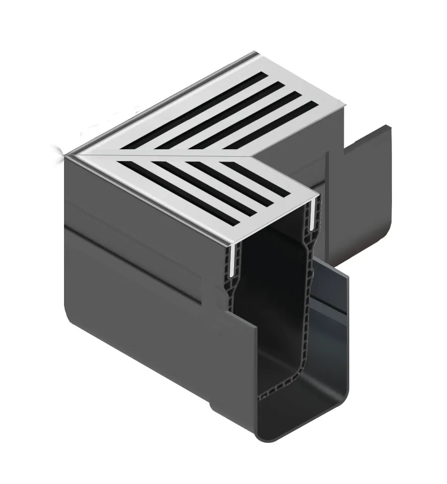 Aco Slimline Paslanmaz Çelik Izgaralı Köşe Parçası 3007945
