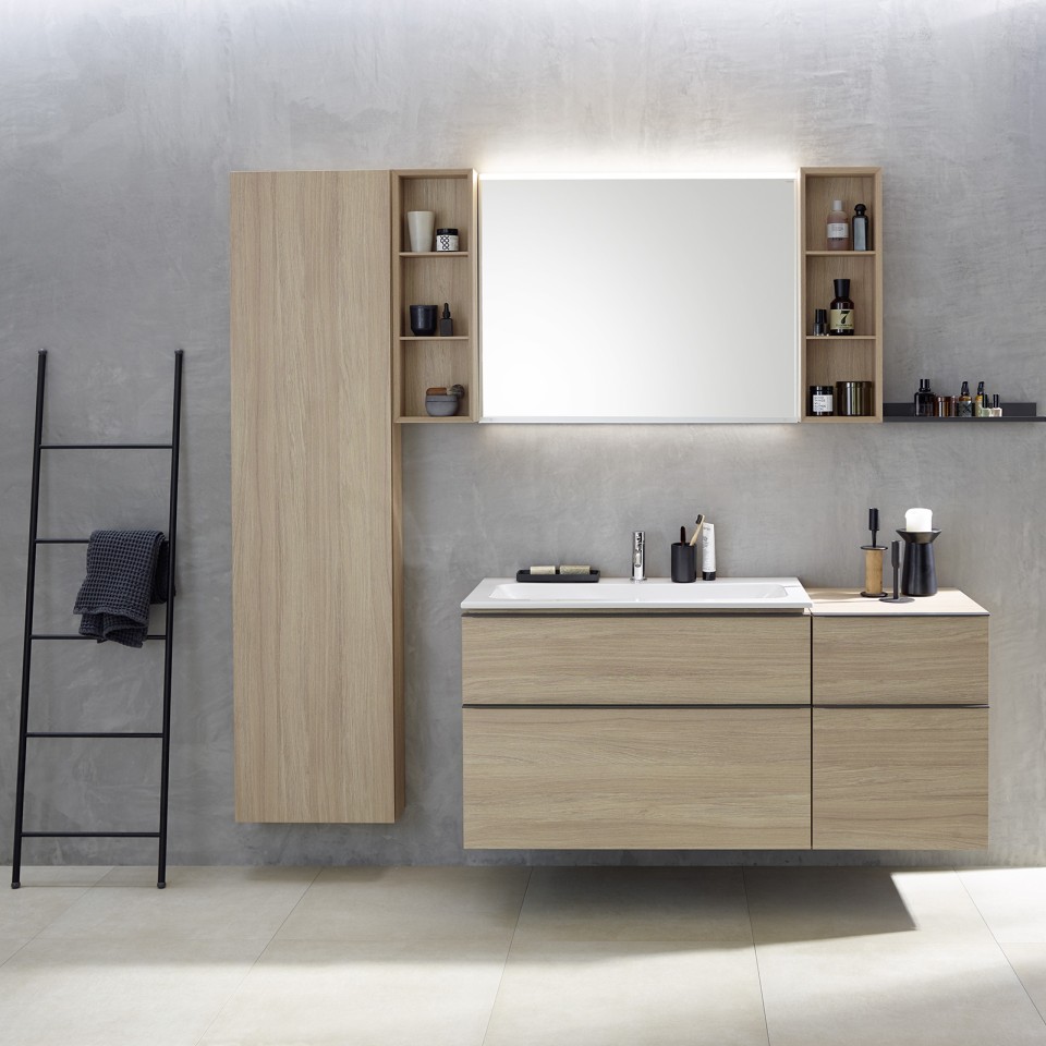 Geberit İcon Çift Çekmeceli Banyo Mobilyası Seti 502.304.jh.1 75cm
