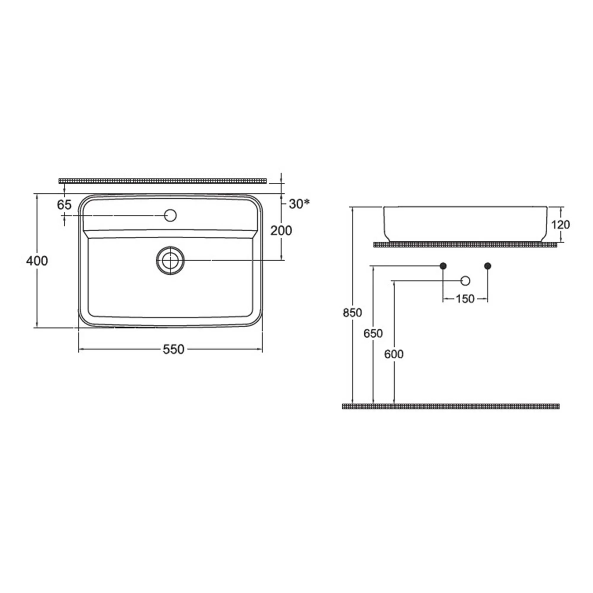 ISVEA INFİNİTY TEZGAH ÜZERİ LAVABO 55CM MAT BEYAZ EKSTRA DEKORSUZ