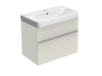 Geberit Smyle lavabo dolabı, çift çekmeceli, 90 cm Kum Grisi  500.354.JL.1