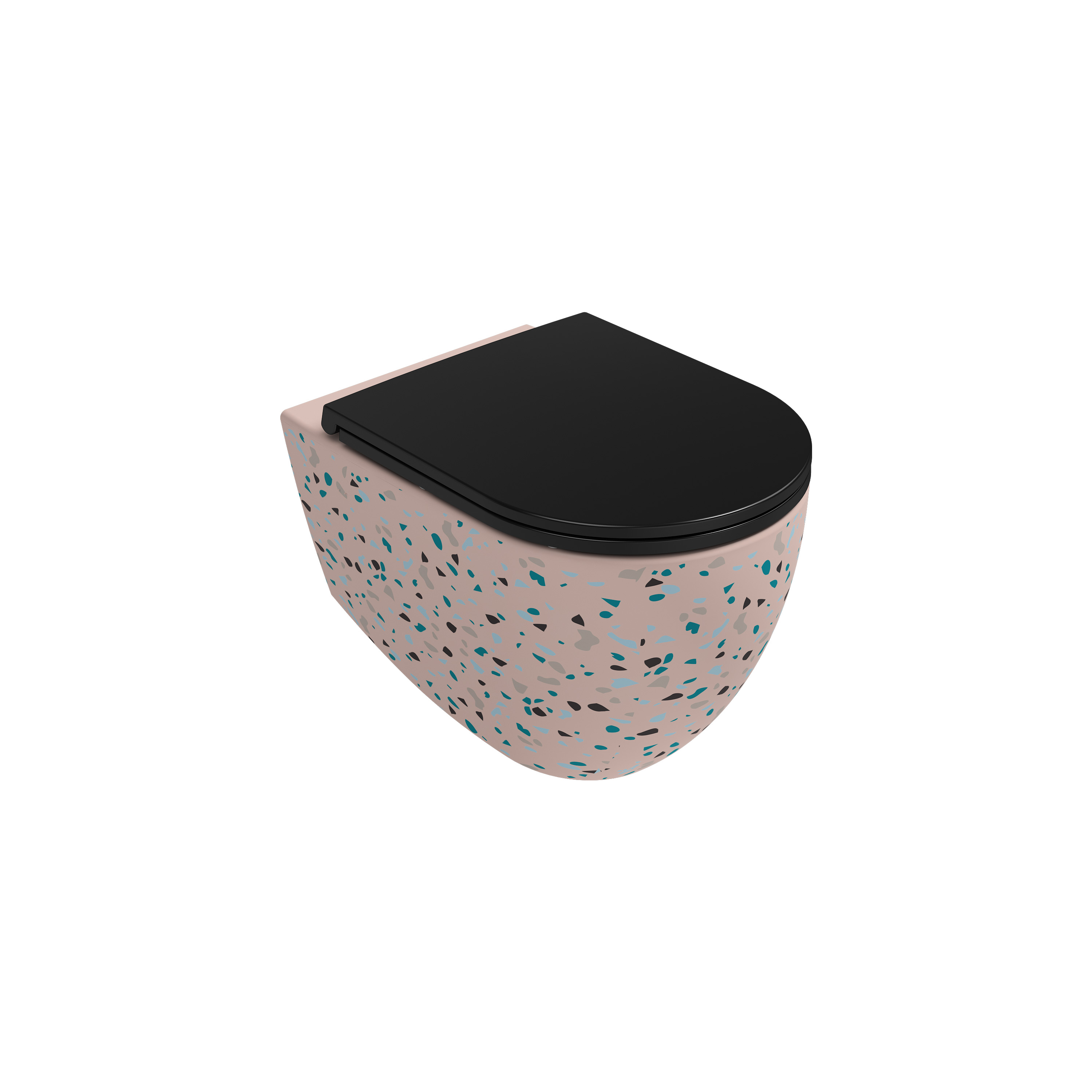ISVEA İNFİNİTY CLEARİM PLUS ASMA KLOZET TERRAZZO SOMON EXTRA 10NF02001-2S-TRZ  ( Klozet kapağı dahildir )