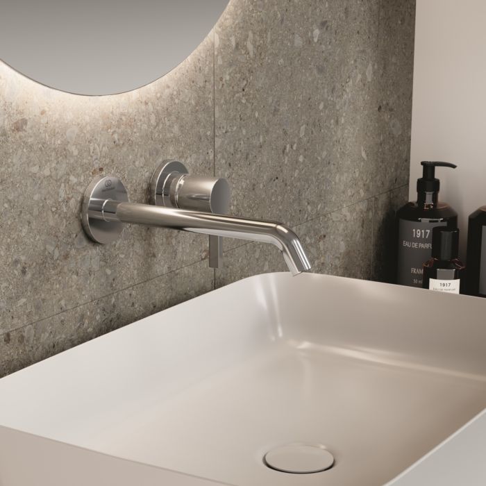 Ideal Standard Joy Ankastre Lavabo Bataryası  22 Cm+ İç Set Silver A7379GN-A1313NU