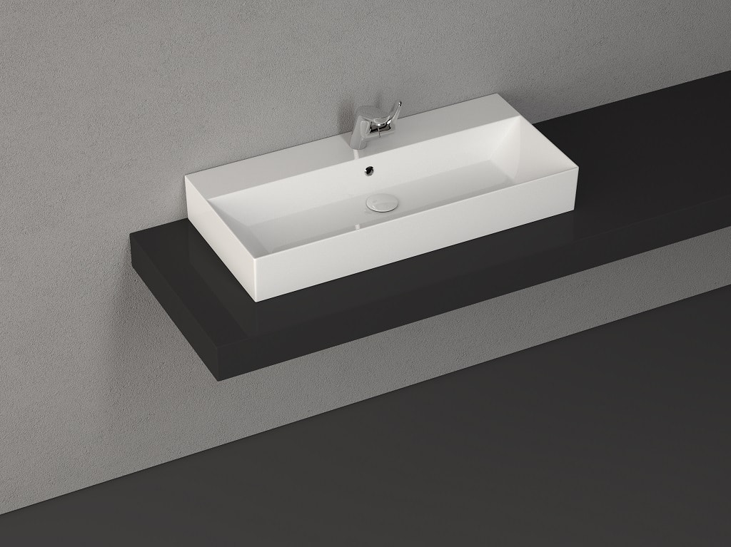 ISVEA SİSTEMA Z TEZGAH ÜSTÜ LAVABO 90 CM BEYAZ EXTRA DEKORSUZ 10SF50090