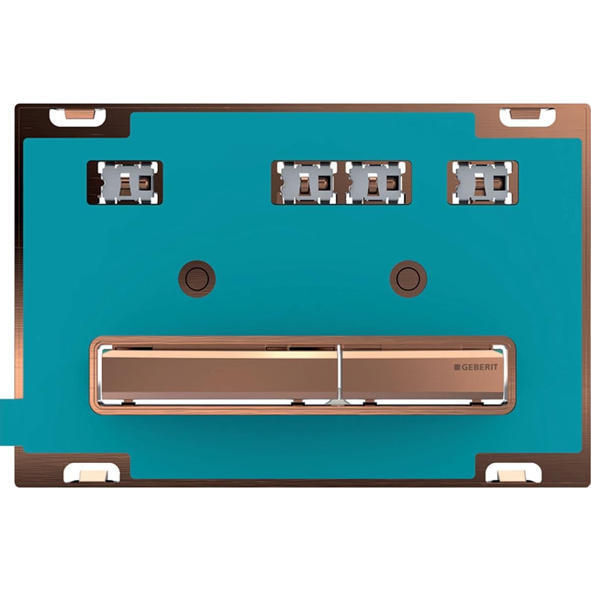 Geberit Kumanda Kapağı Sigma50 Square Çift Basmalı Kişiselleştirilebilir / Bronz