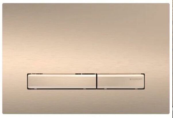 Geberit Kumanda Kapağı Sigma50 Square Çift Basmalı Bronz/Bronz 115.670.QB.2