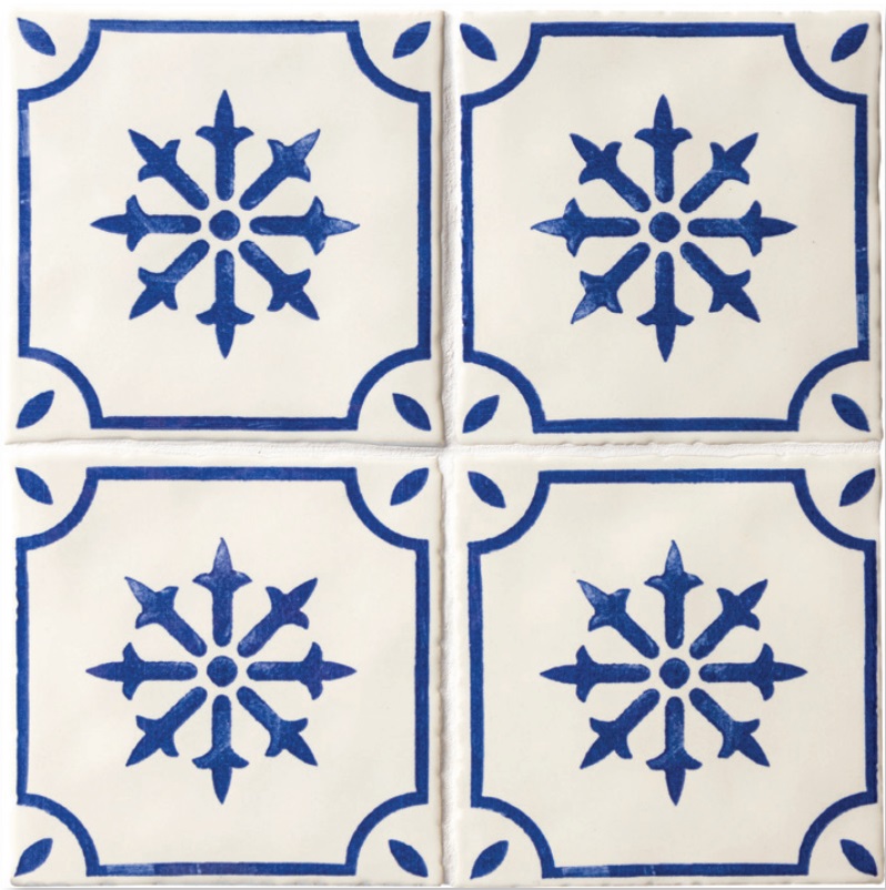 Country 15x15 Chez Blu Gascony El Yapımı Parlak Seramik